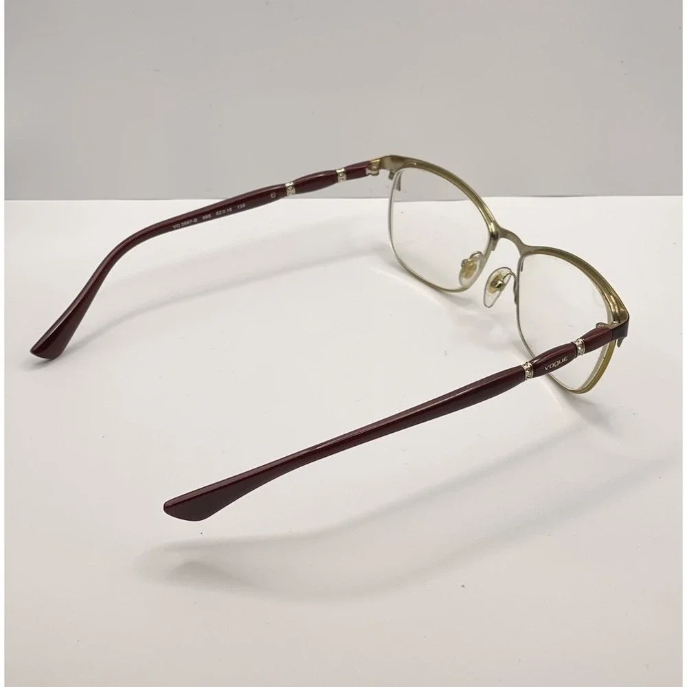 VOGUE VO3987B 986 Top Bordeaux Purple Pale Gold Women's FRAME ONLY‎ 52/16/135